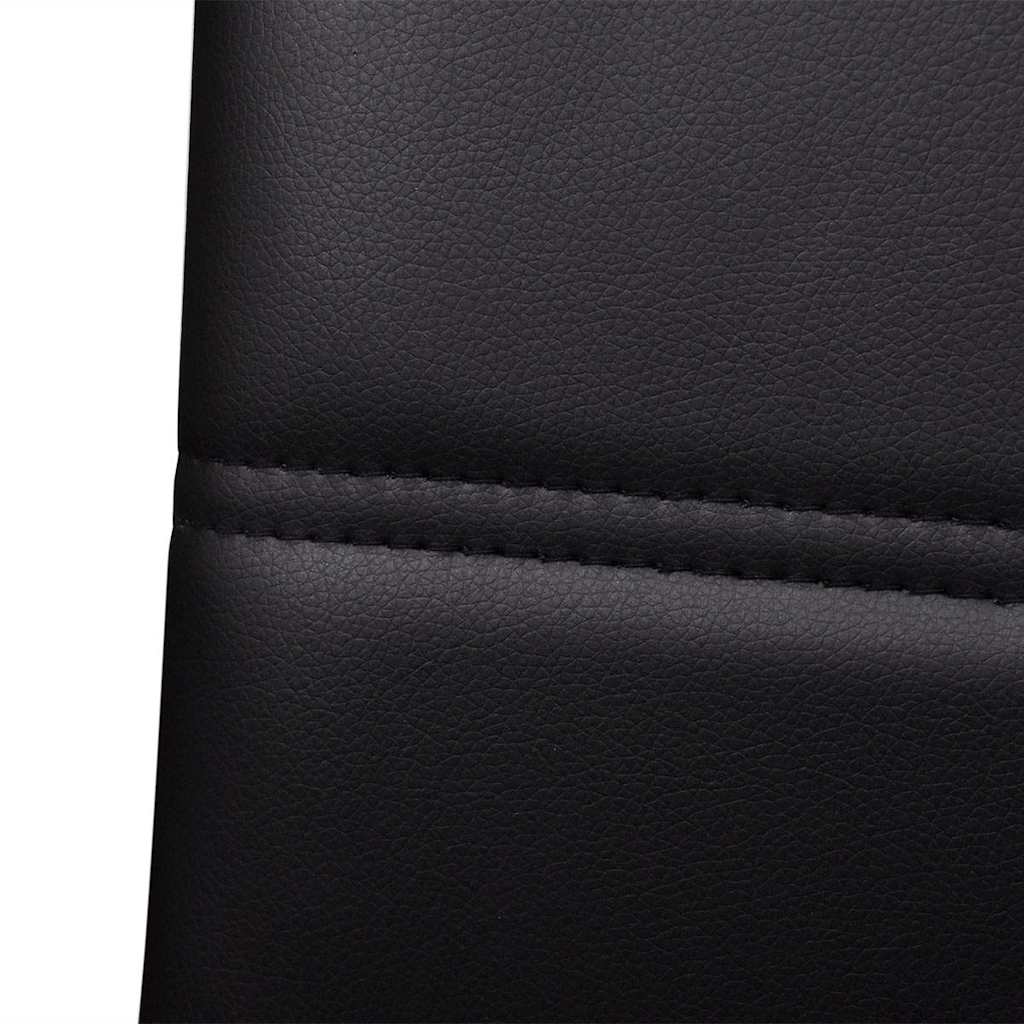Freischwinger 6 Stk. Schwarz Kunstleder