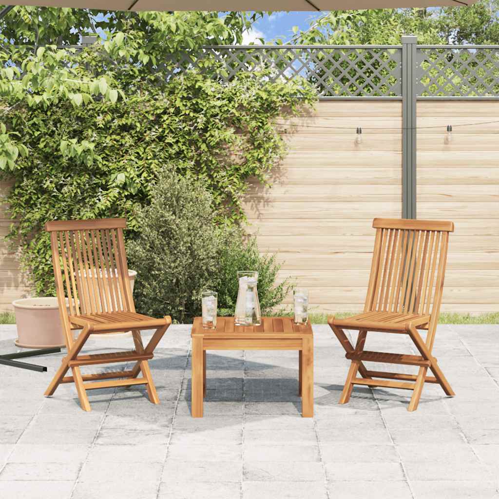 Klappstühle, 2 Stück, für Garten und Außenbereich, Teakholz
