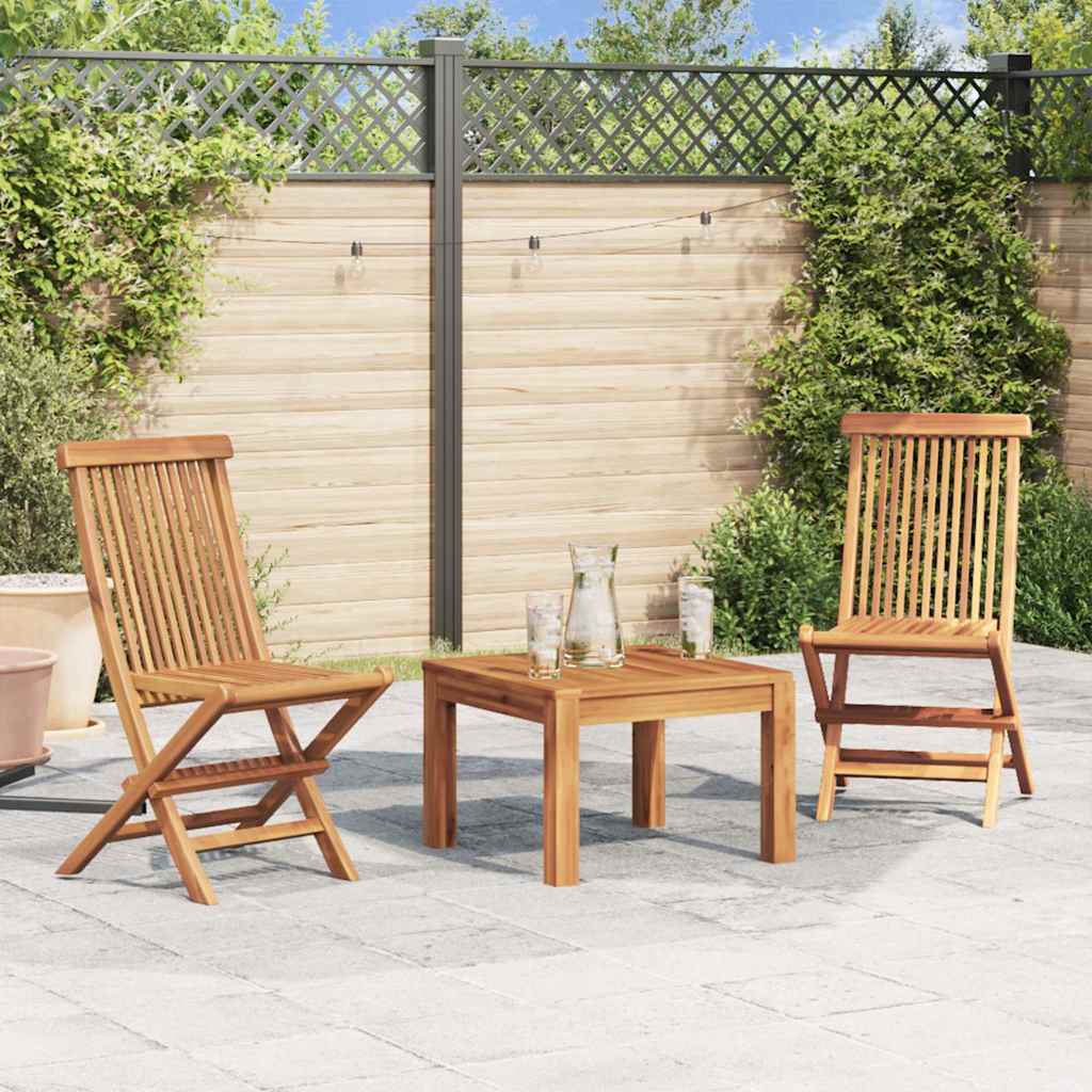 Klappstühle, 2 Stück, für Garten und Außenbereich, Teakholz