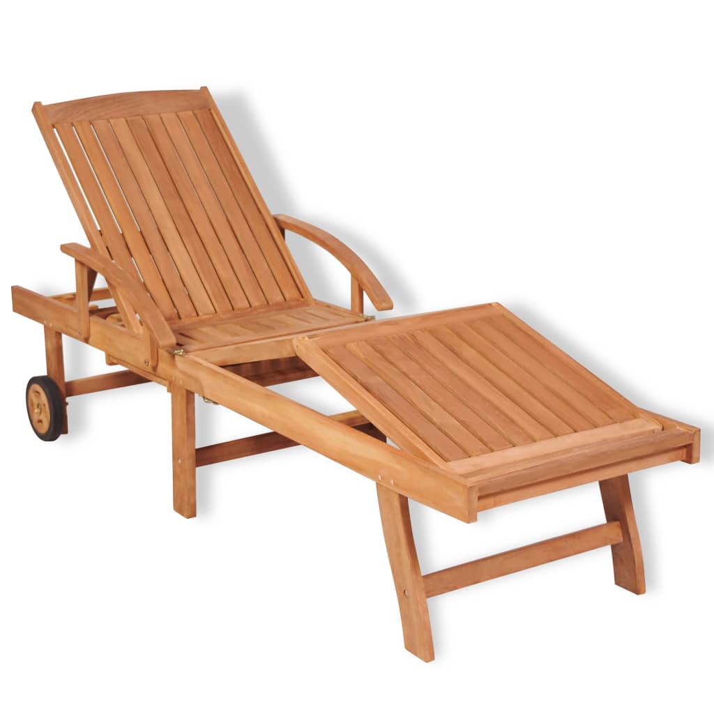 Sonnenliege Massivholz Teak