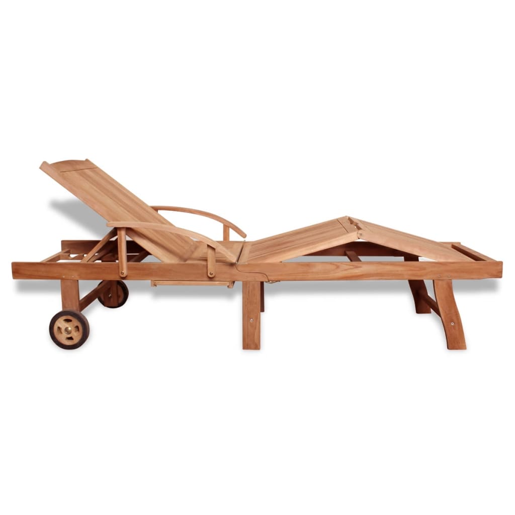 Sonnenliege Massivholz Teak