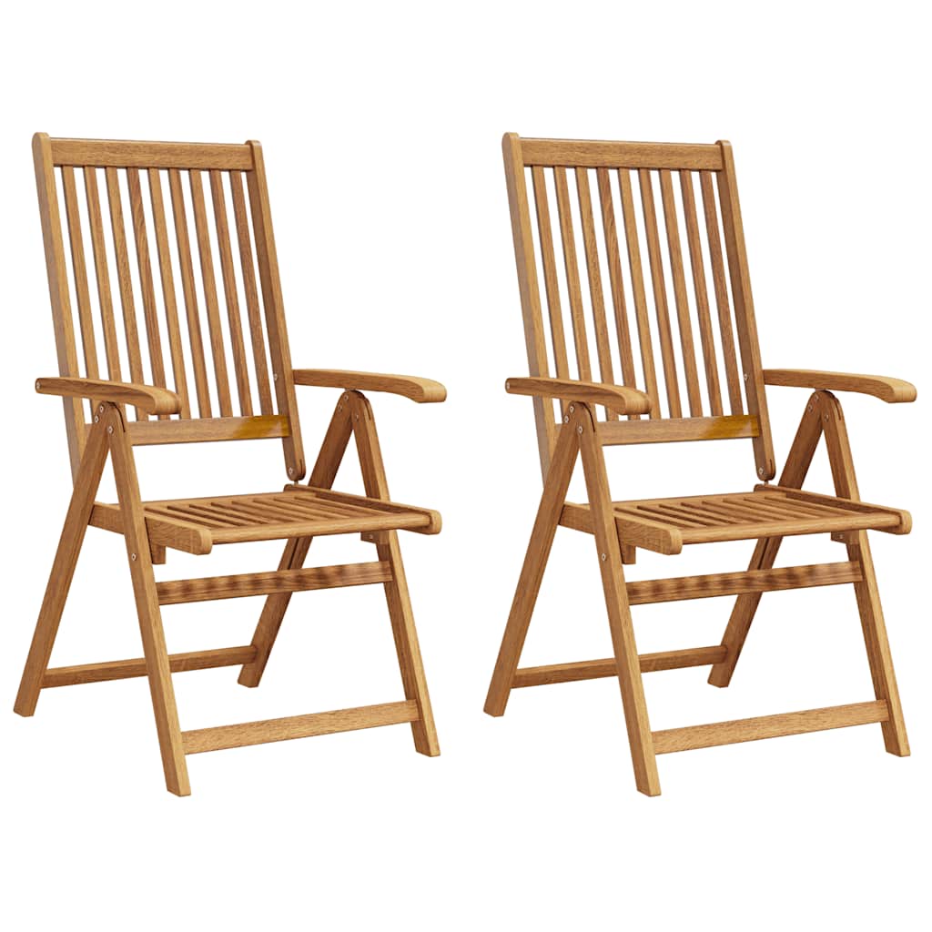 Klappstühle 2 Stk. Akazie Massivholz