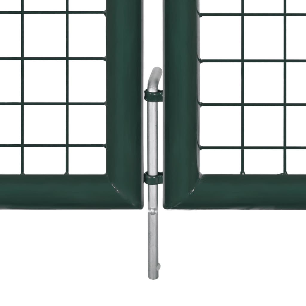 Doppeltür-Gartentor 300x150 cm pulverbeschichteter Stahl