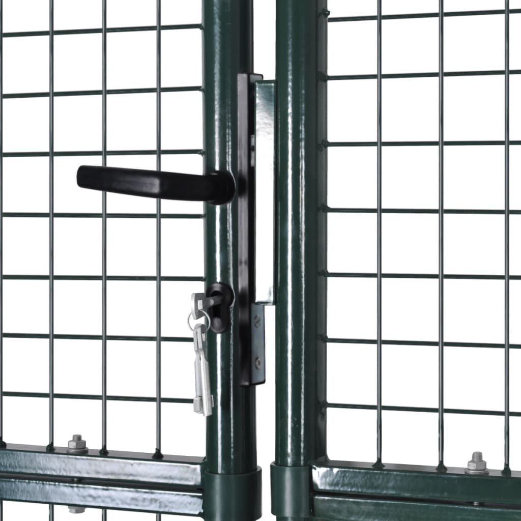 Doppeltür-Gartentor 300x150 cm pulverbeschichteter Stahl