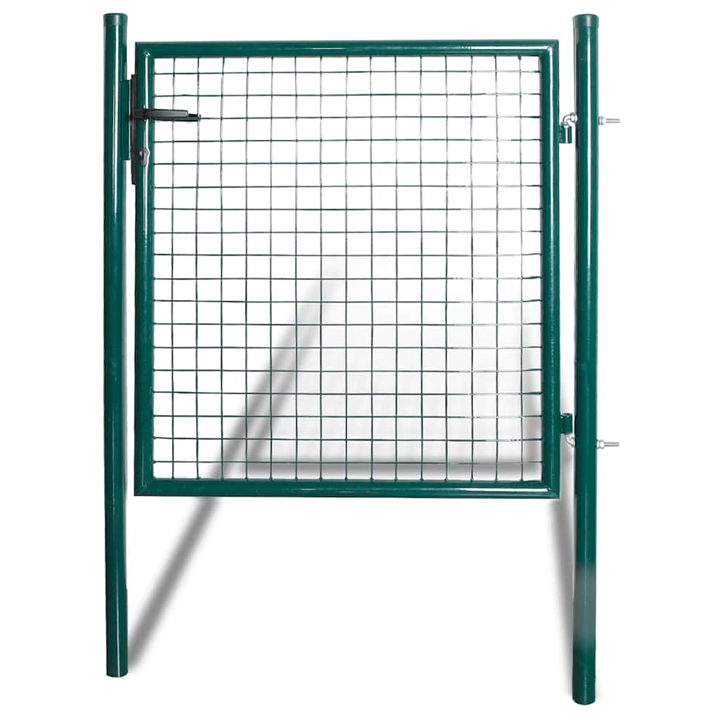 Einzeltür-Gartentor 100x100 cm pulverbeschichteter Stahl