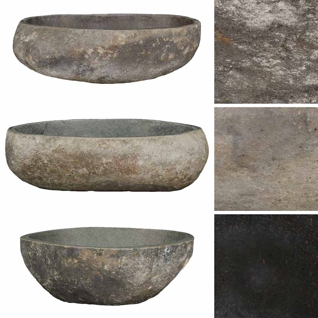 Waschbecken Flussstein Oval (45-53)x(34-41) cm