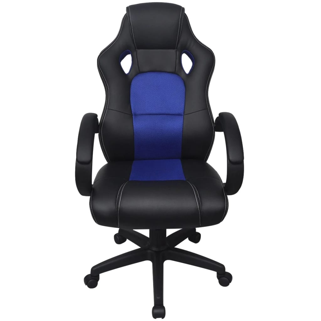 Racing Bürostuhl Blau Kunstleder