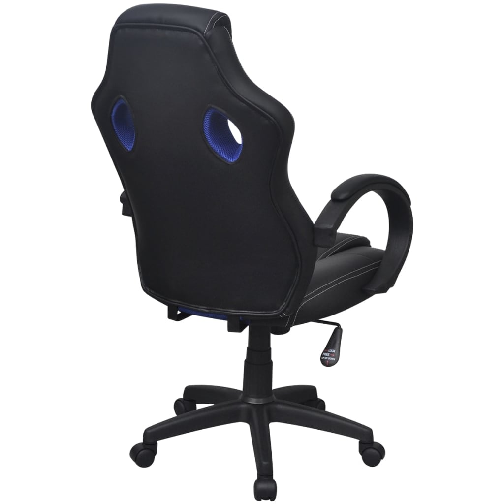 Racing Bürostuhl Blau Kunstleder
