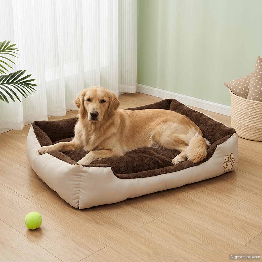 Hundebett Beige und Braun XXL