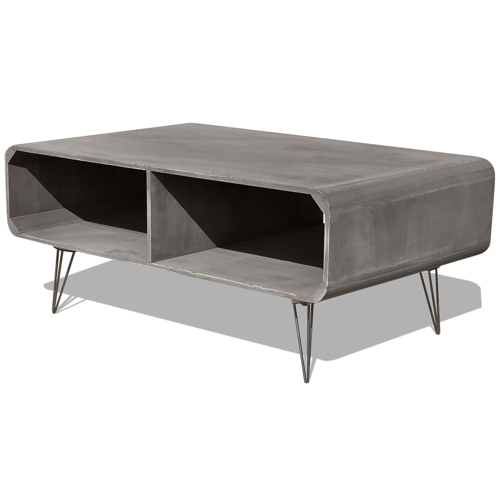 Coffee table 90×55.5×38.5 cm solid wood Paulownia grey