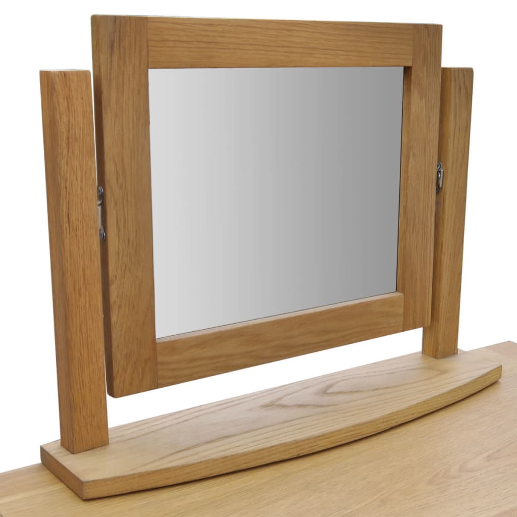 Frisiertisch mit Hocker Massivholz Eiche