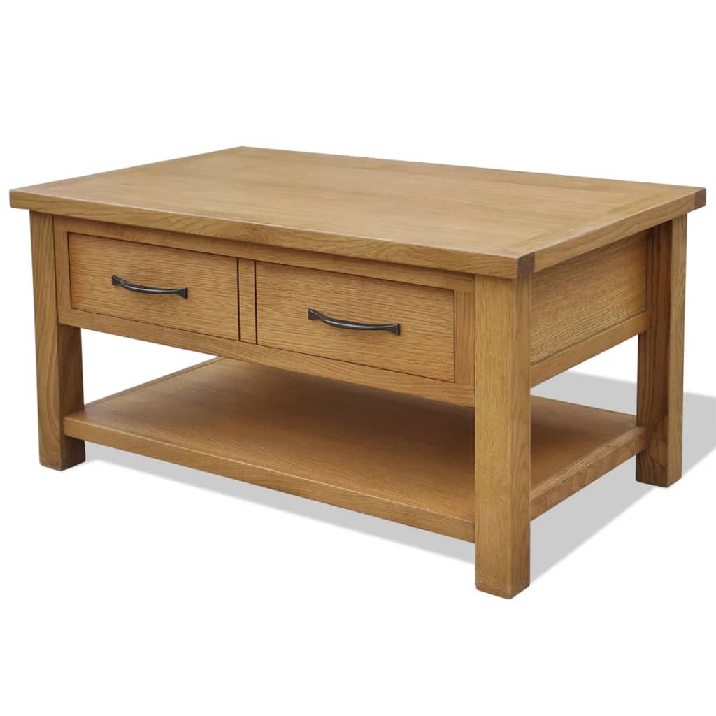 Couchtisch 88x53x45 cm Massivholz Eiche