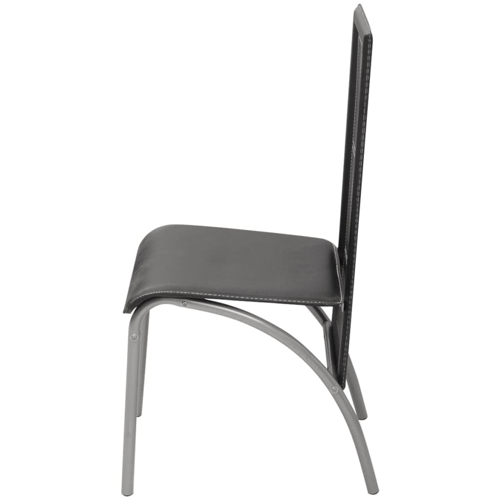 Esszimmerstühle 4 Stk. Schwarz Kunstleder