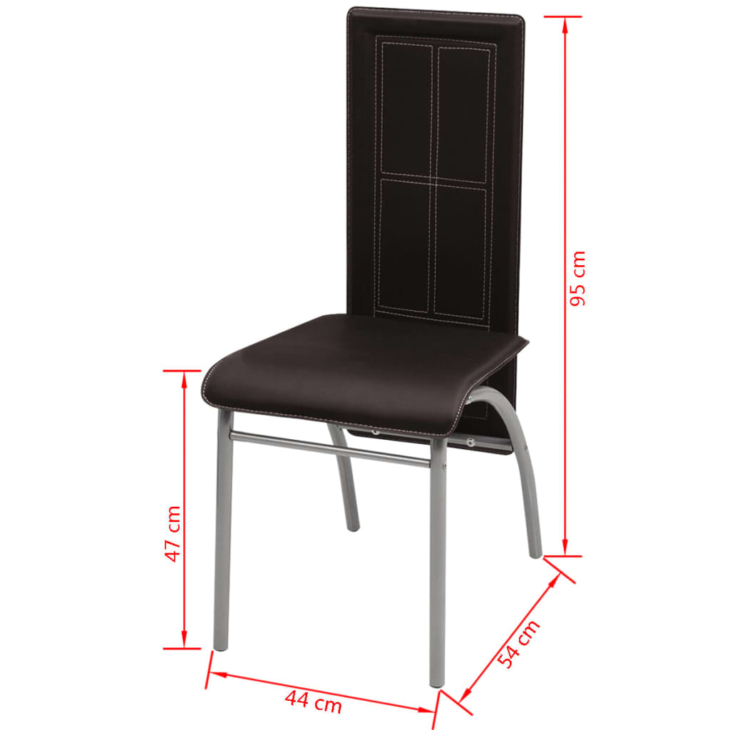 Esszimmerstühle 4 Stk. Braun Kunstleder
