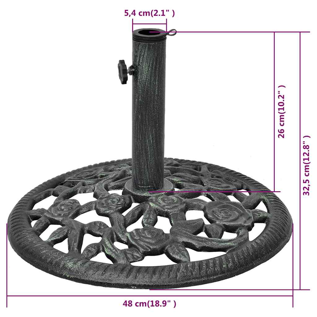 Pied de parasol en fonte 12 kg 48 cm