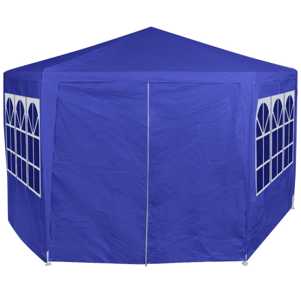 Festzelt mit 6 Seitenwänden Blau 2x2 m
