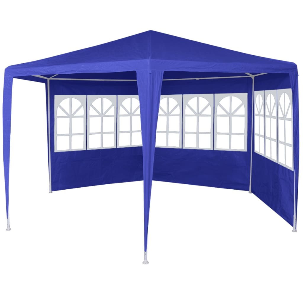 Festzelt mit 6 Seitenwänden Blau 2x2 m