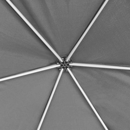Hexagonal Pop-Up Zelt mit 6 Seitenwänden Grau 3,6x3,1 m