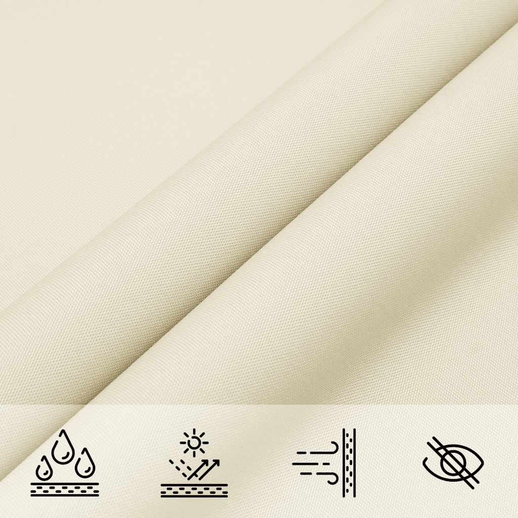 Sonnensegel Oxford-Gewebe Rechteckig 4x6 m Creme
