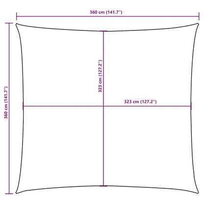 Sonnensegel Oxford-Gewebe Quadratisch 3,6x3,6 m Anthrazit
