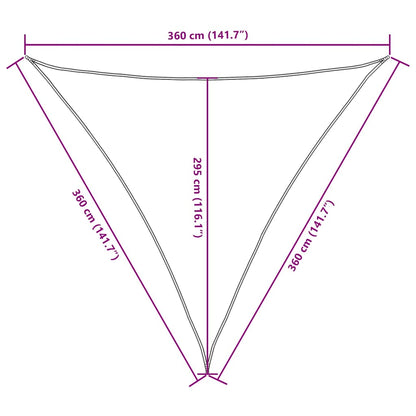 Sonnensegel Oxford-Gewebe Dreieckig 3,6x3,6x3,6 m Anthrazit
