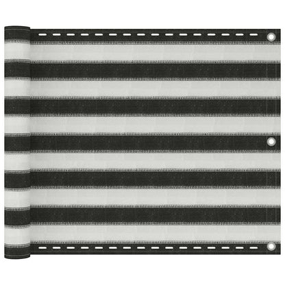 Balkonsichtschutz HDPE 75x600 cm anthrazit und weiß