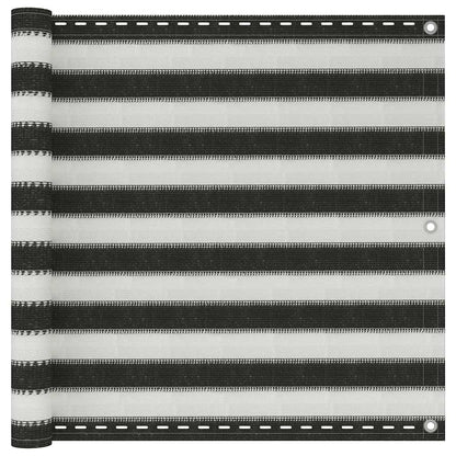 Balkonsichtschutz HDPE 90x400 cm anthrazit und weiß