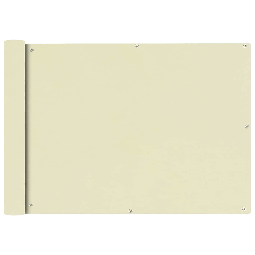 Balkonsichtschutz Oxfordgewebe 75x600 cm Creme