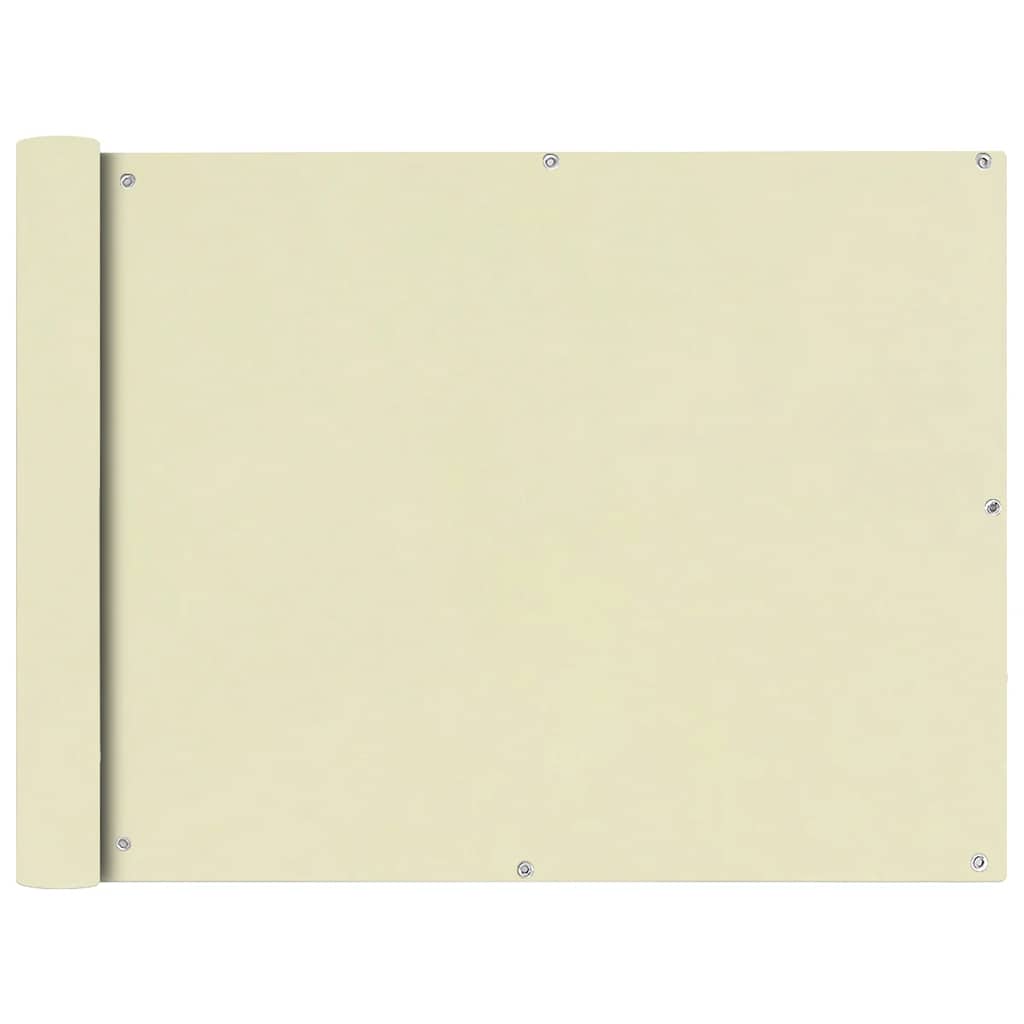 Balkonsichtschutz Oxfordgewebe 90x400 cm Creme