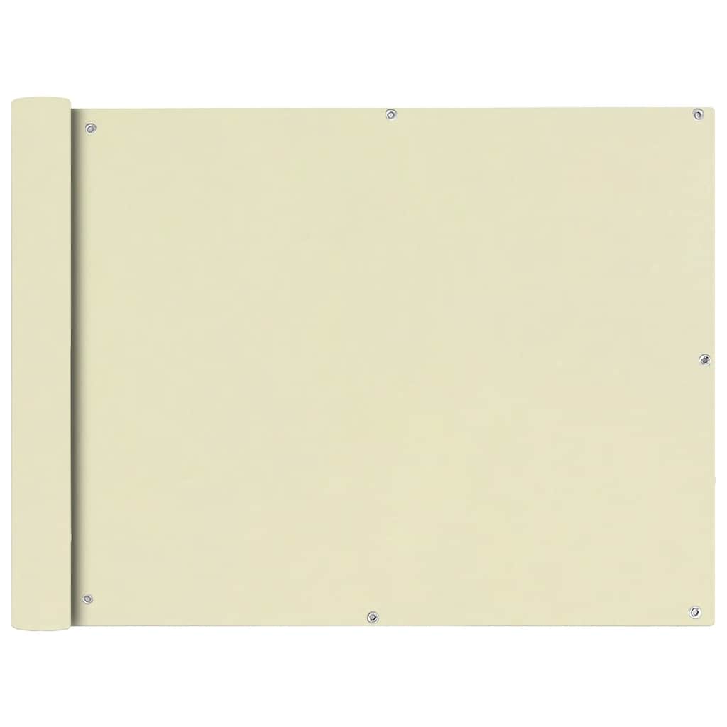 Balkonsichtschutz Oxfordgewebe 90x600 cm Creme