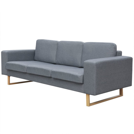 Sofa 3-Sitzer Stoff Hellgrau