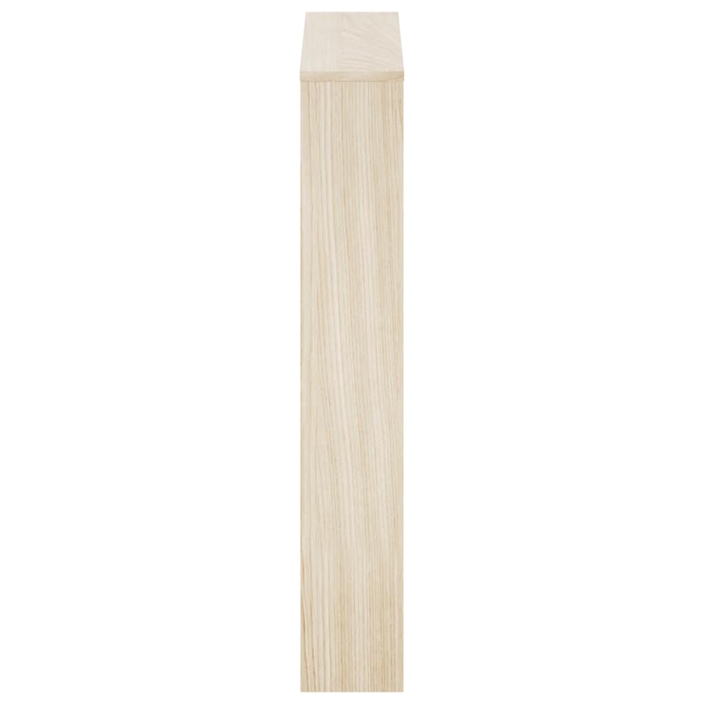 Schuhschrank mit 3 Fächern Spiegel Eiche-Optik 63x17x102,5 cm