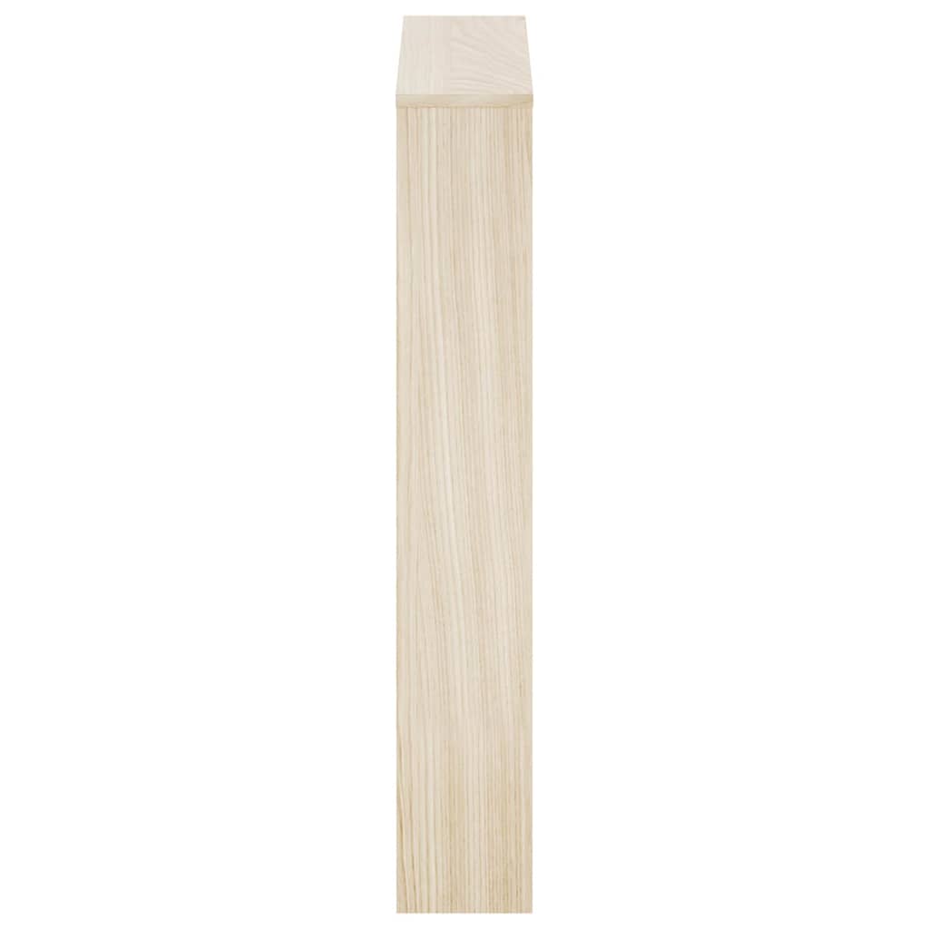 Schuhschrank mit 3 Fächern Spiegel Eiche-Optik 63x17x102,5 cm