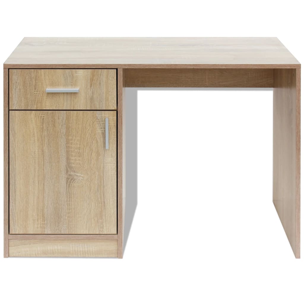 Schreibtisch mit Schublade und Schrank Eiche 100x40x73 cm