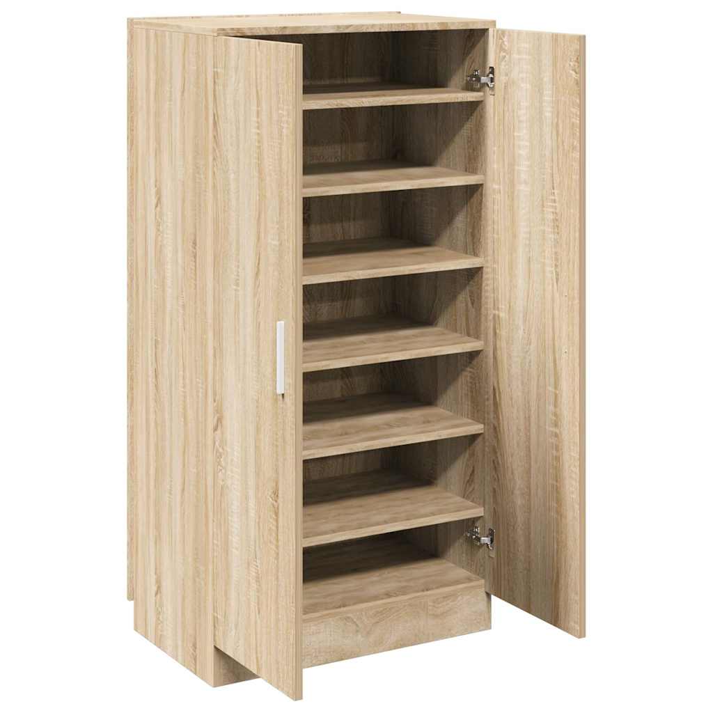 Schuhschrank mit 7 Fächern Eiche-Optik
