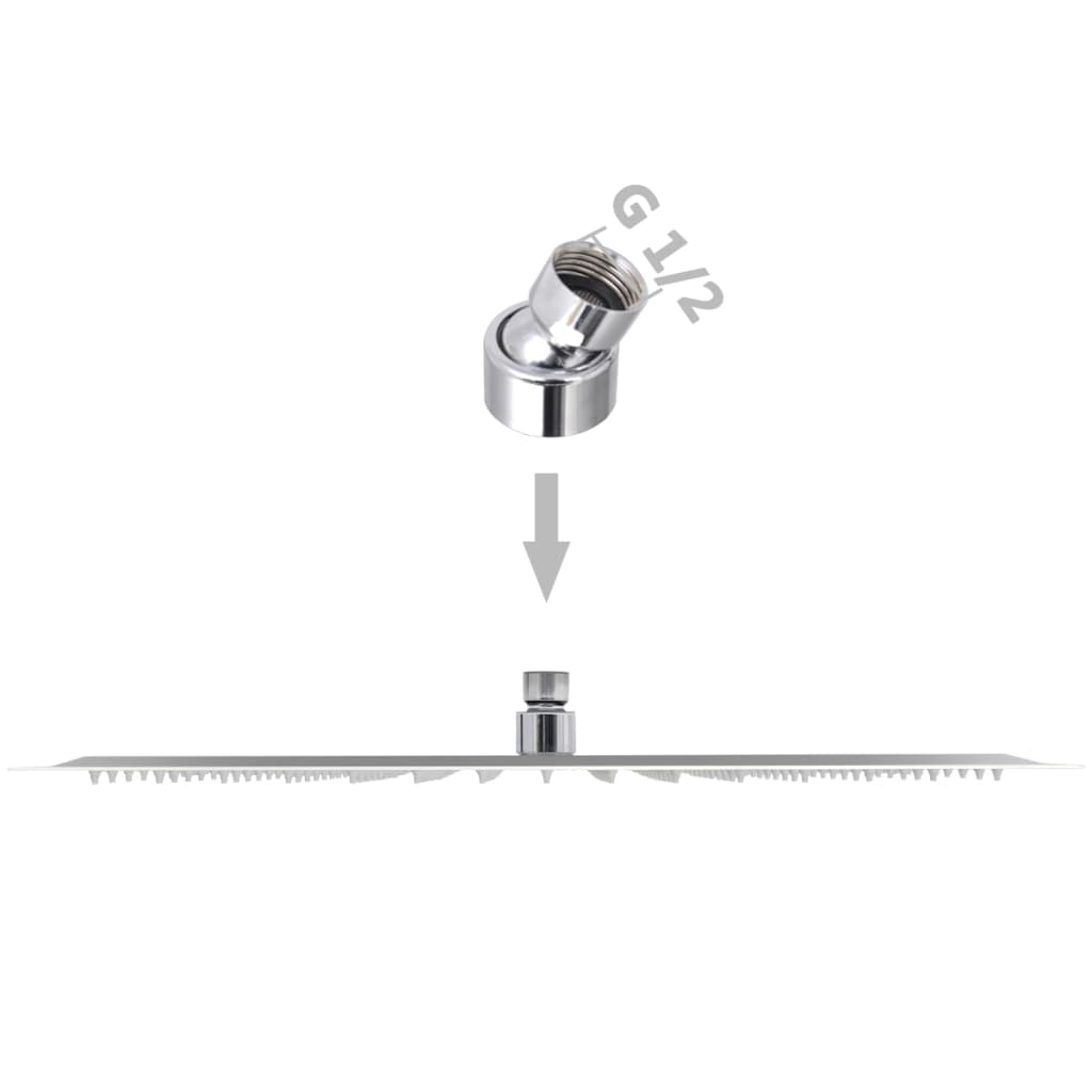Regenbrause Edelstahl 40x40 cm Quadratisch