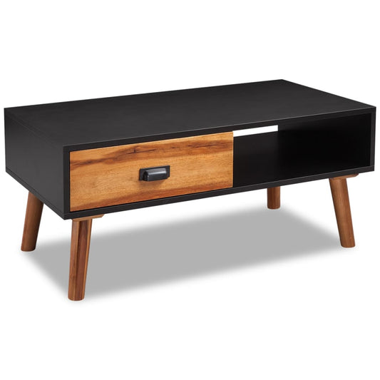 Table basse en bois d'acacia massif 90 x 50 x 40 cm