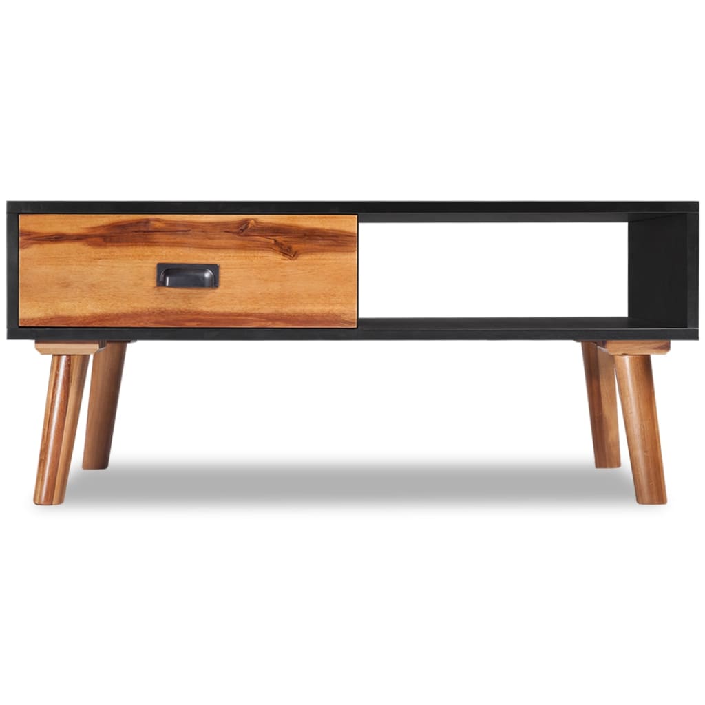 Table basse en bois d'acacia massif 90 x 50 x 40 cm