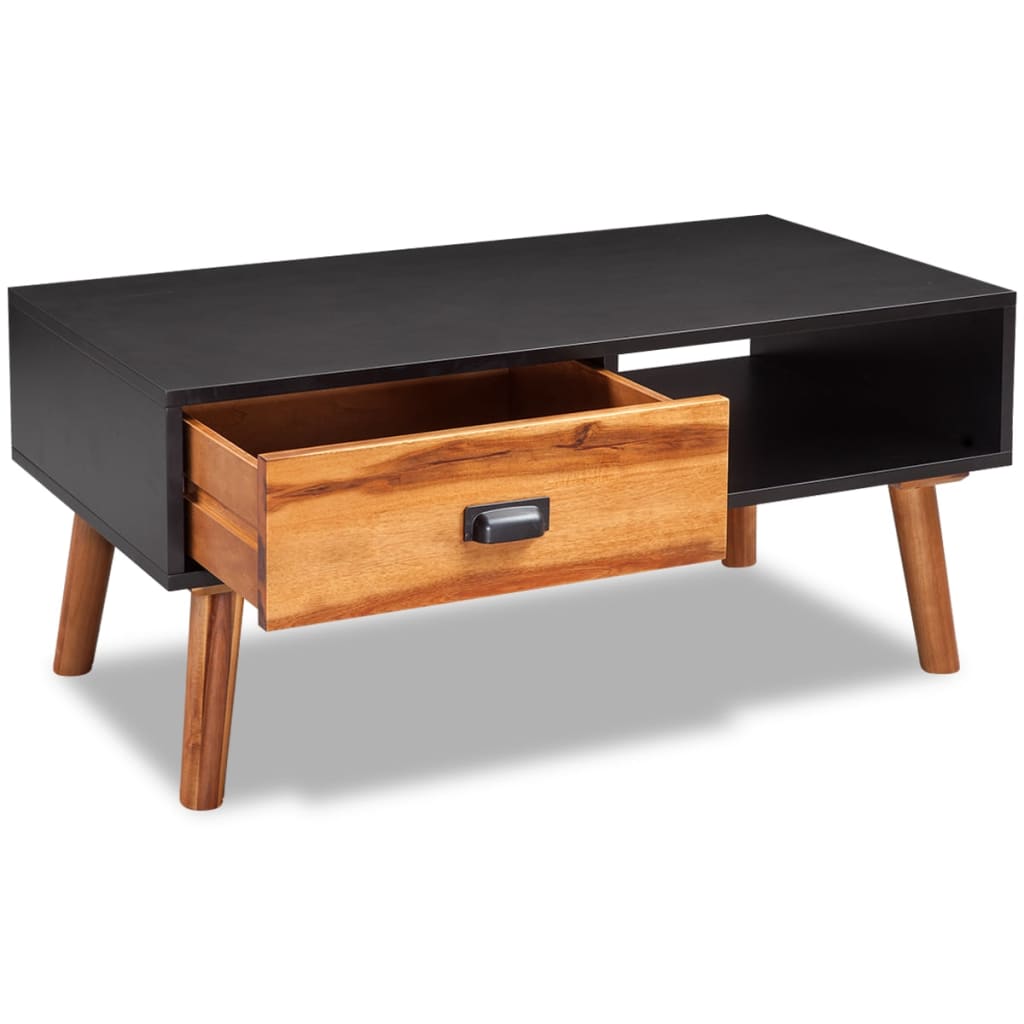 Table basse en bois d'acacia massif 90 x 50 x 40 cm