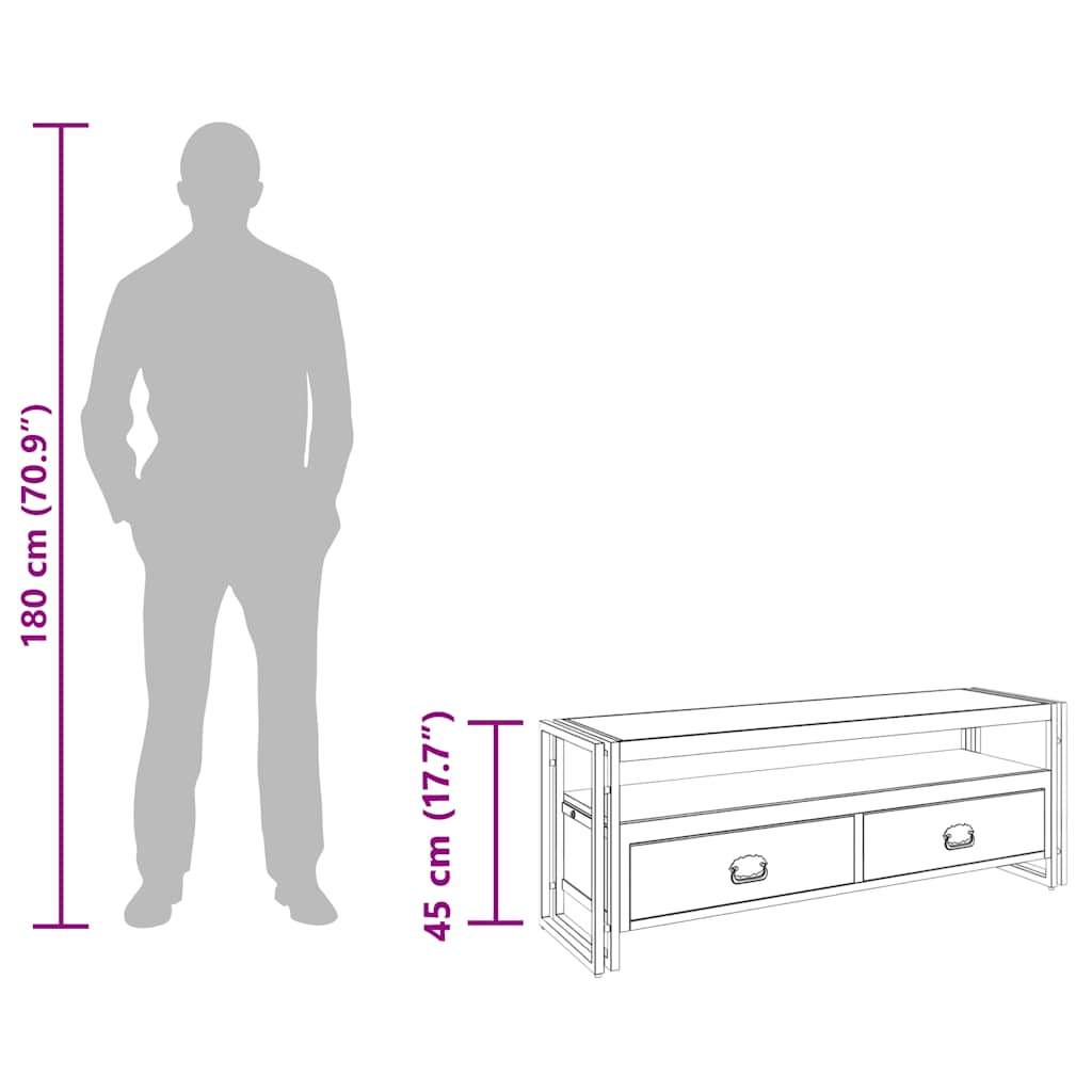 TV-Schrank Altholz Massiv