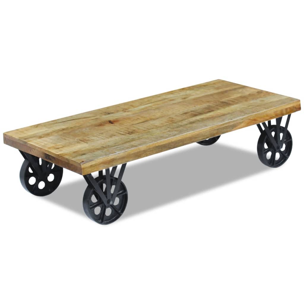 Table basse en bois de manguier 120x60x30 cm