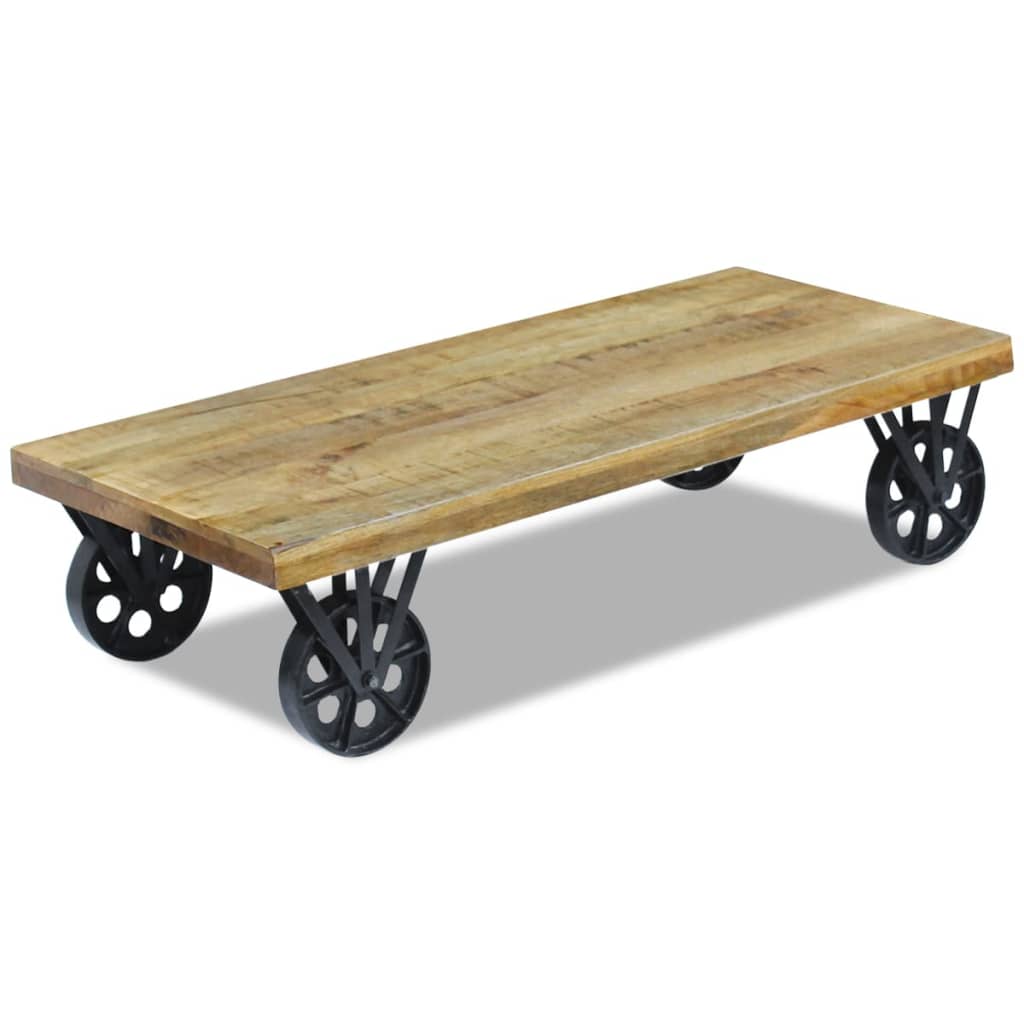 Table basse en bois de manguier 120x60x30 cm