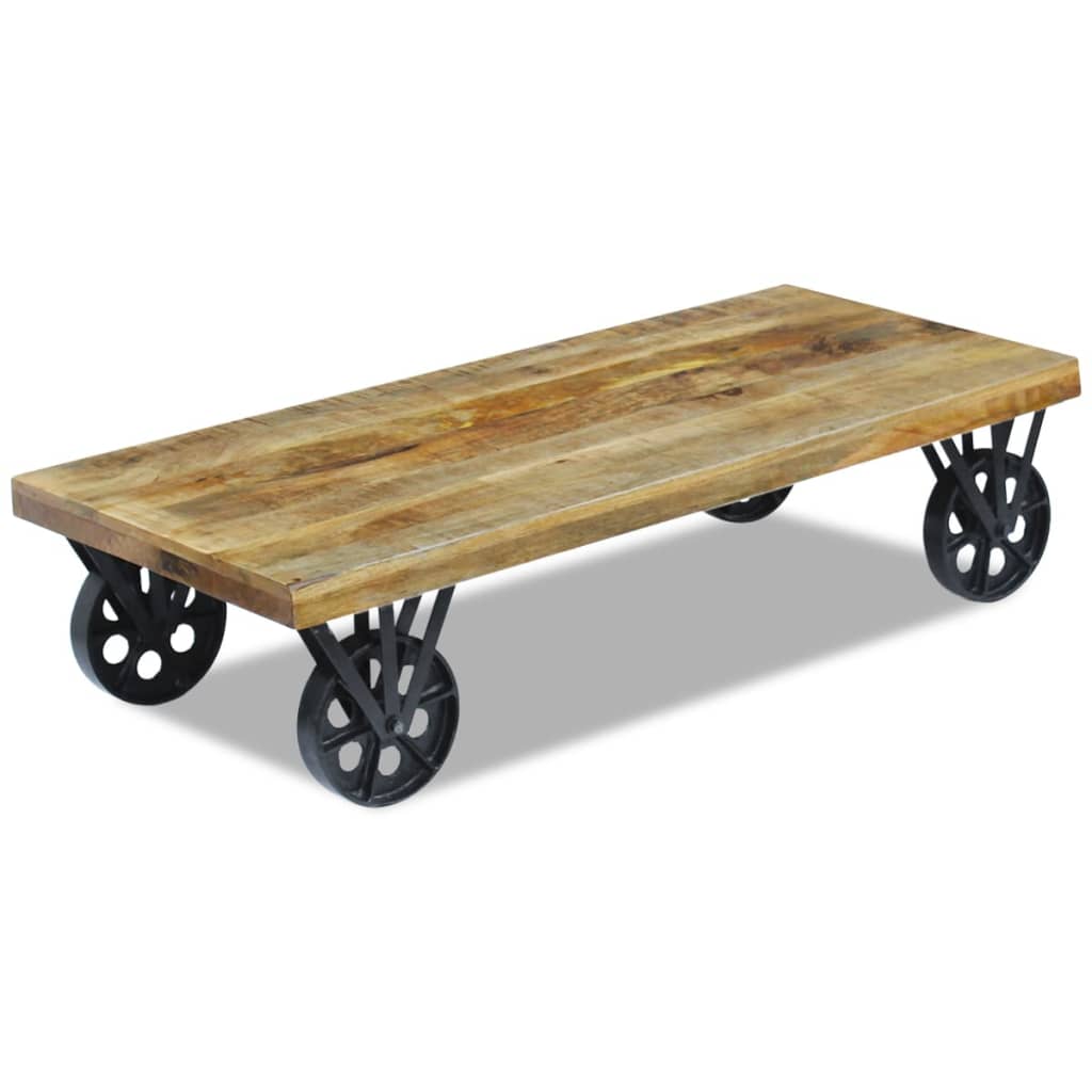 Table basse en bois de manguier 120x60x30 cm