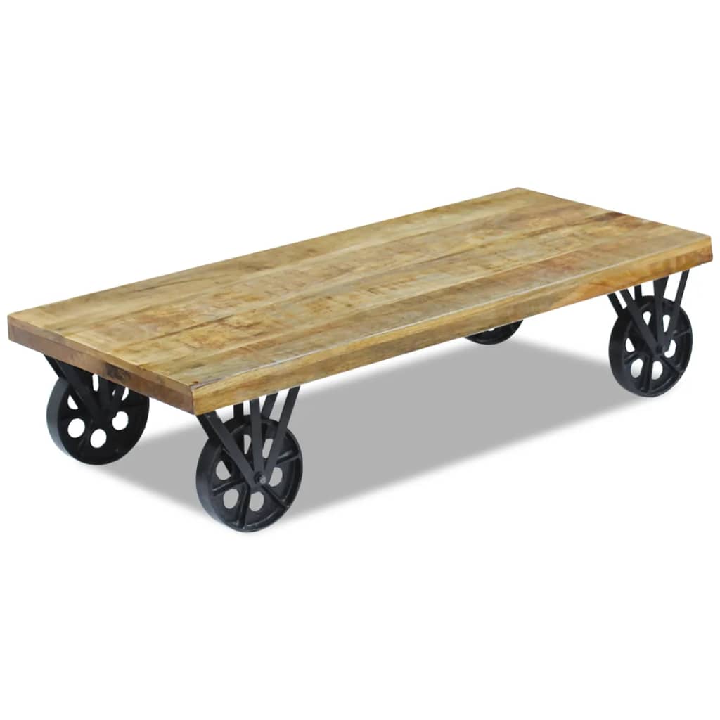 Table basse en bois de manguier 120x60x30 cm
