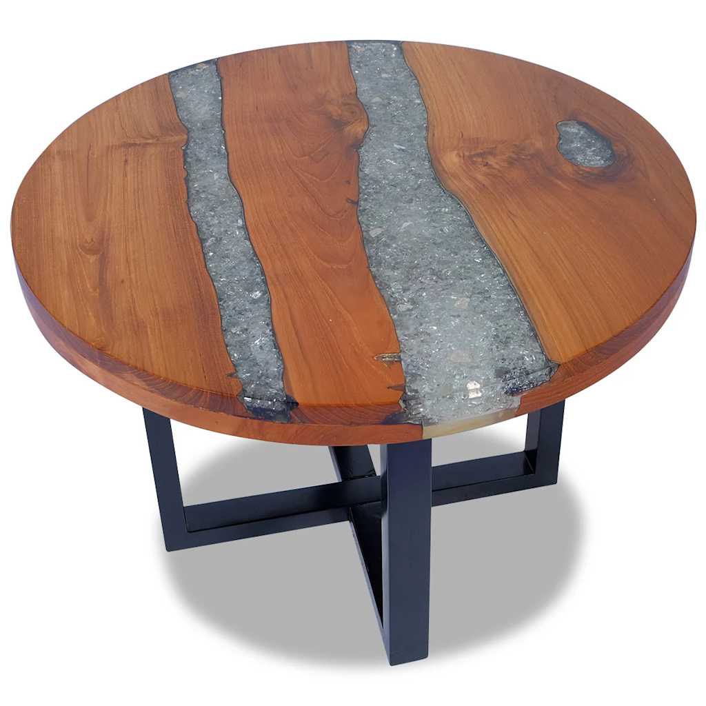 Coffee table teak resin 60 cm