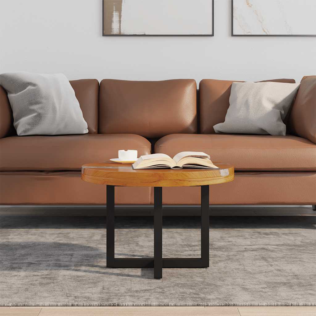 Coffee table teak resin 60 cm