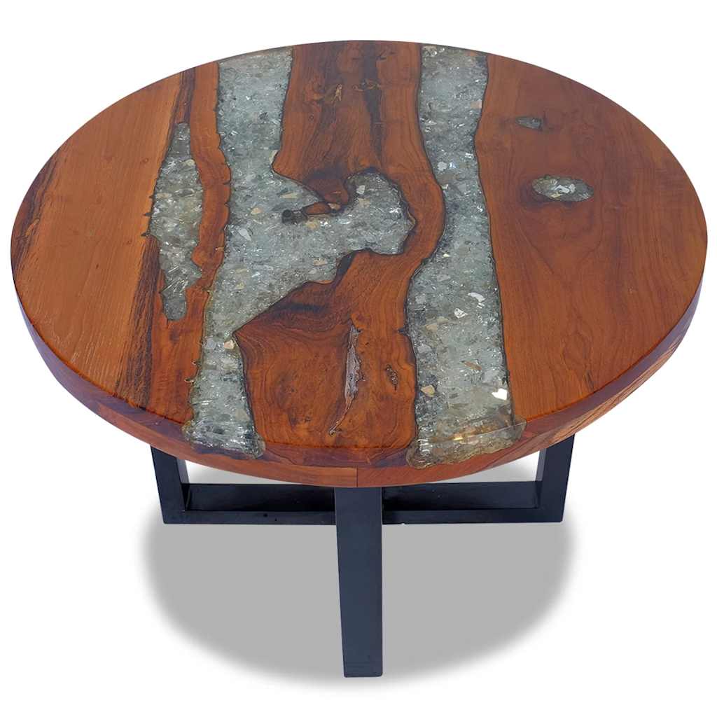 Coffee table teak resin 60 cm