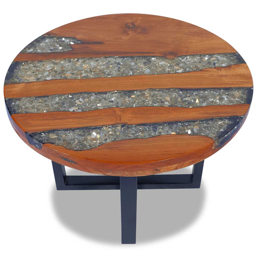 Coffee table teak resin 60 cm