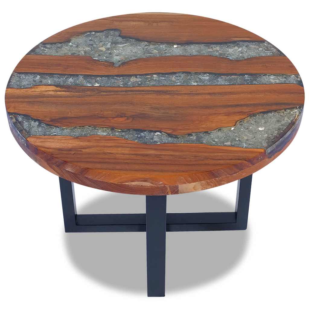Coffee table teak resin 60 cm