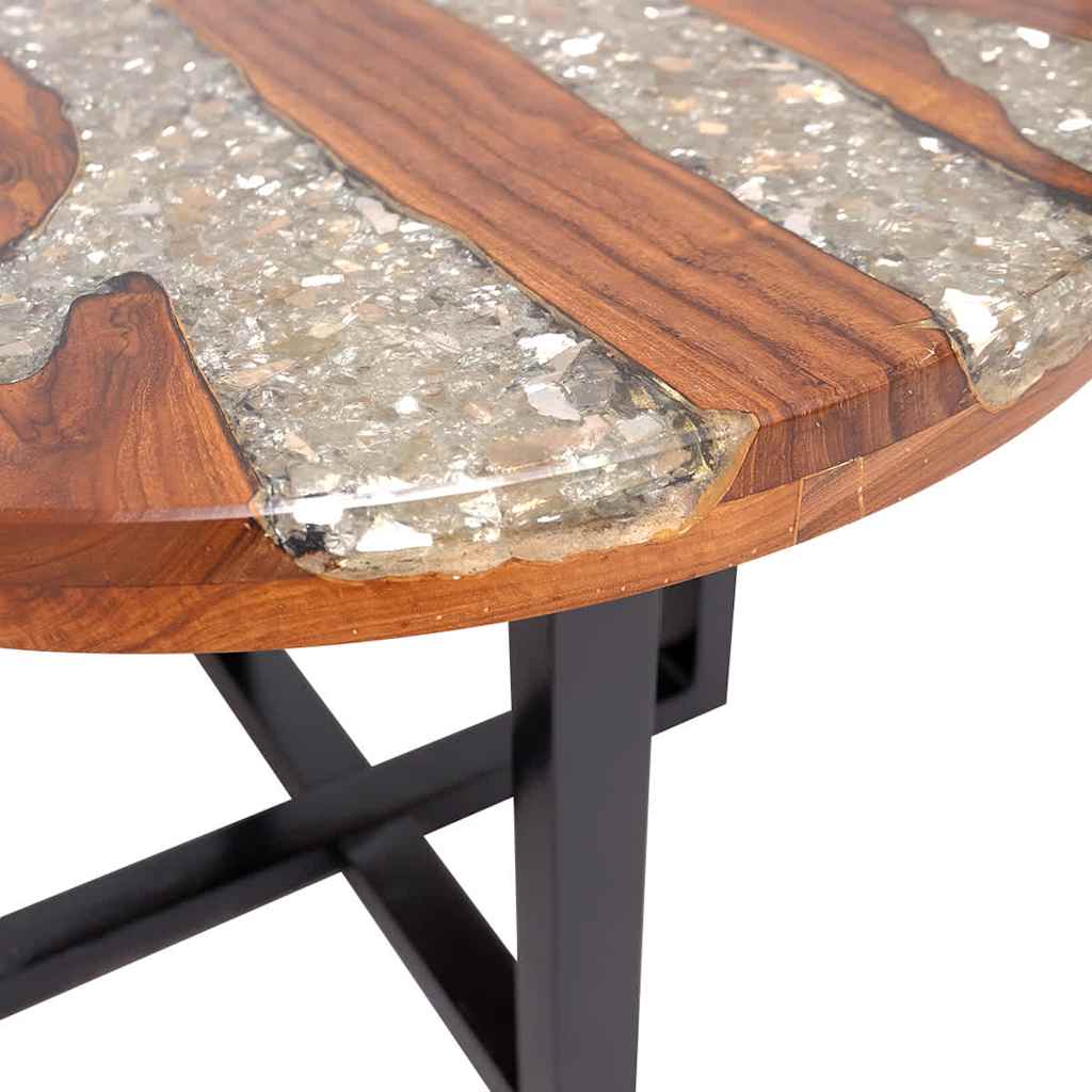 Coffee table teak resin 60 cm